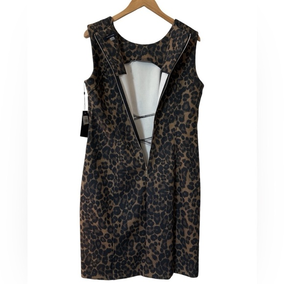 Size 14 Tommy Hilfiger Leopard Print Sleeveless Sheath Dress NWT - Picture 7 of 12